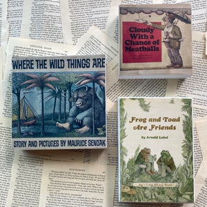 Vintage Book Cover Wall Art | Kids Book Wall Art | Reading Nook Decor