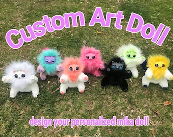 made to order doll, personalized gift for girl customizable art doll creatures poseable animals
