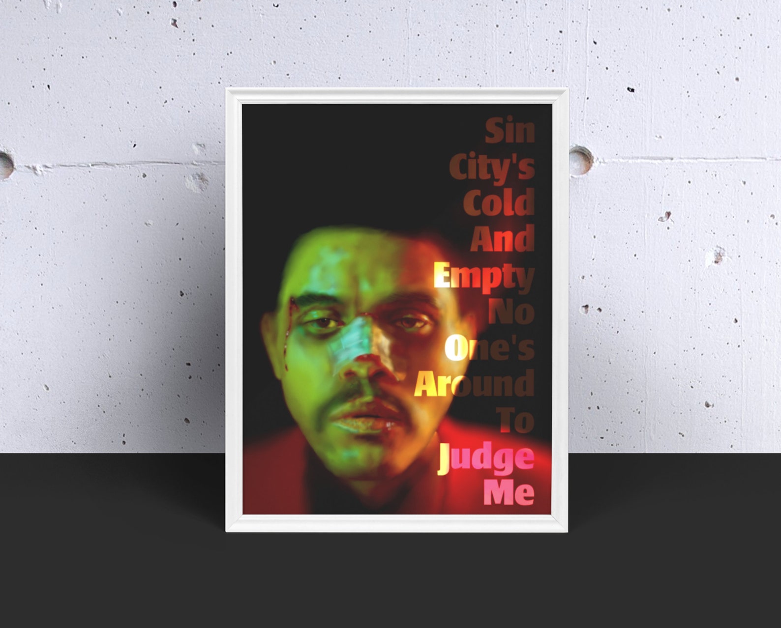The Weeknd Art Print Portrait Wall Art Digital Original Etsy