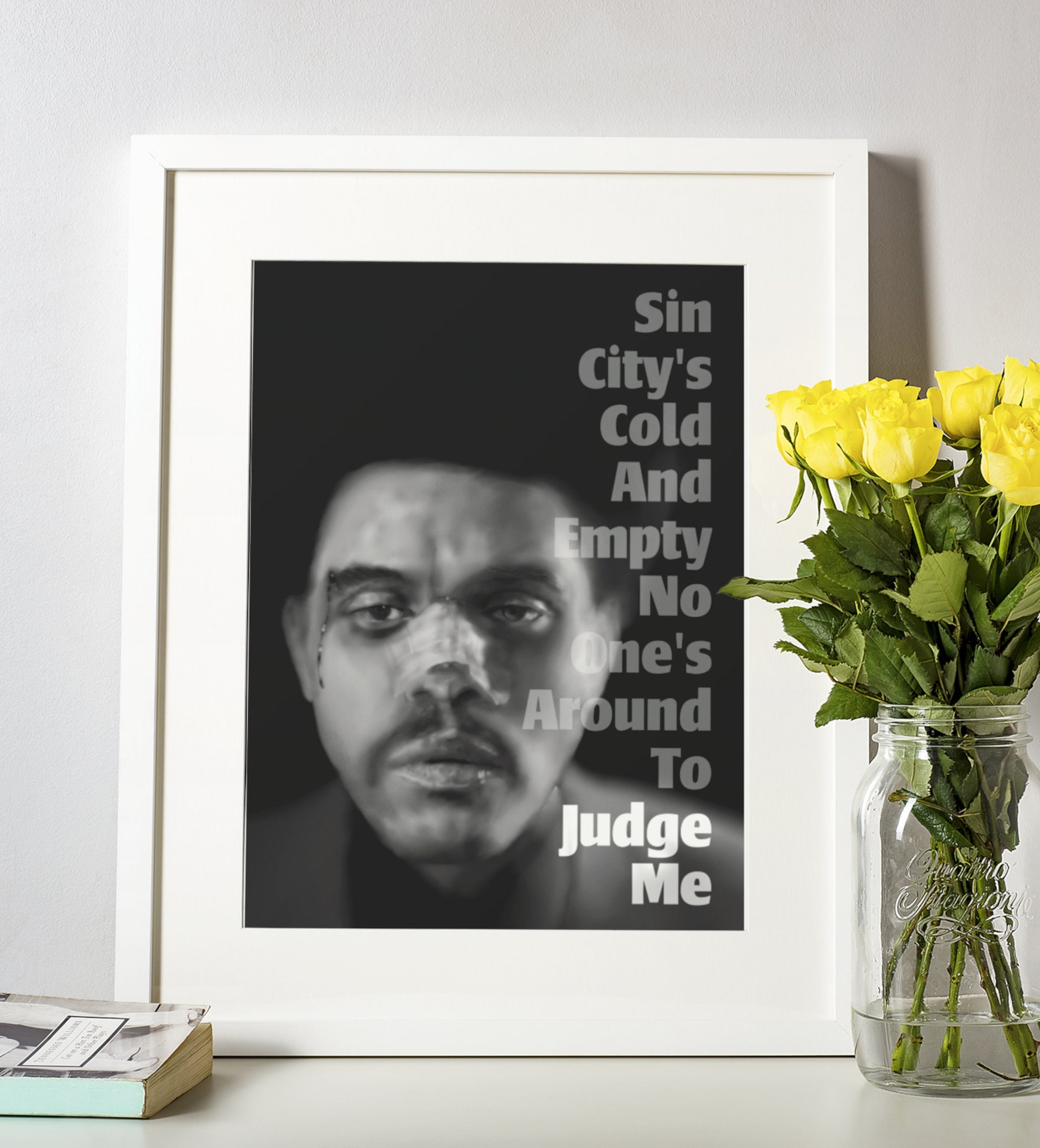 The Weeknd Art Print Portrait Wall Art Digital Original Etsy