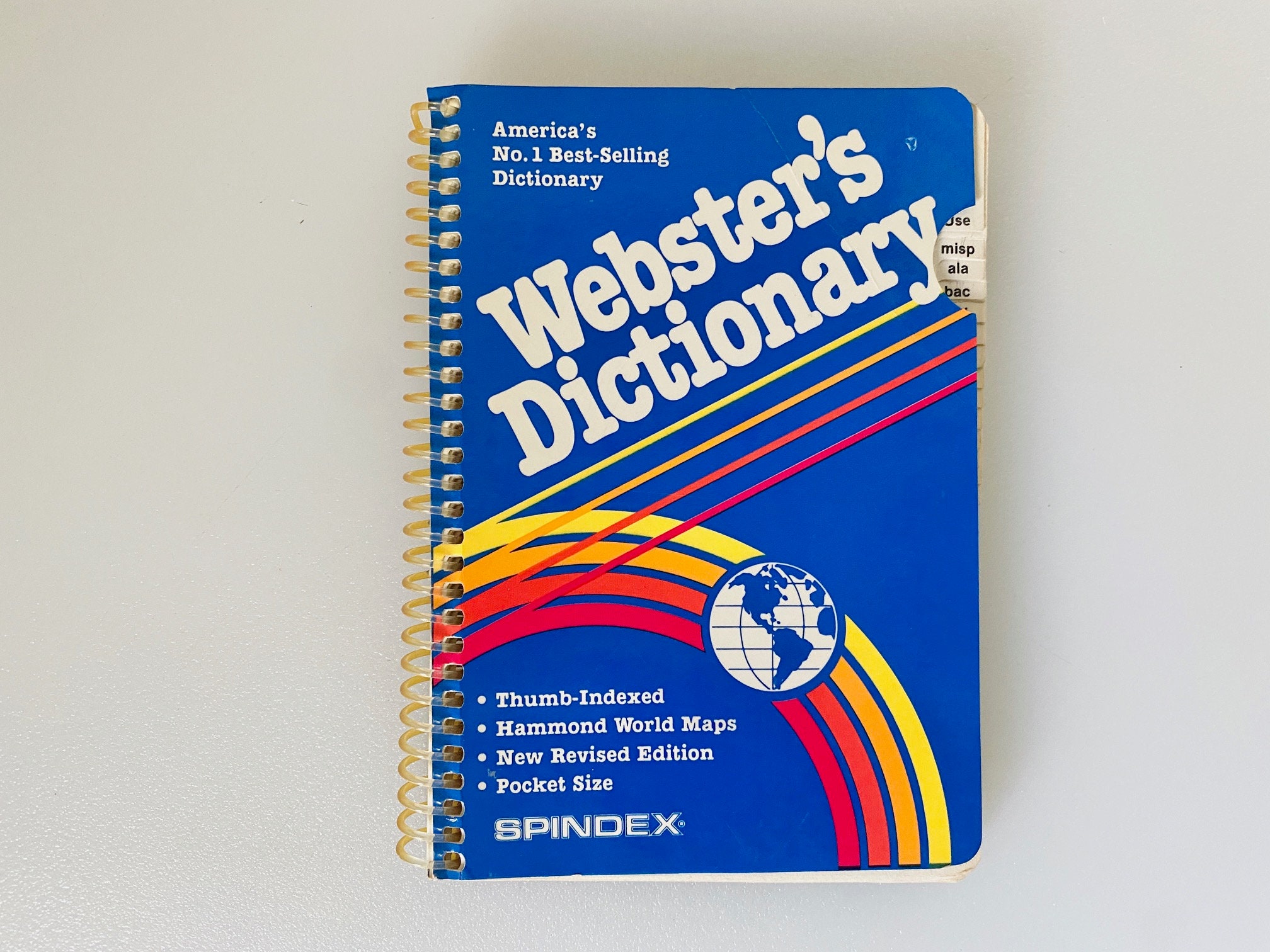 Webster es ThumbIndexed Pocket Size Dictionary Hammond Etsy