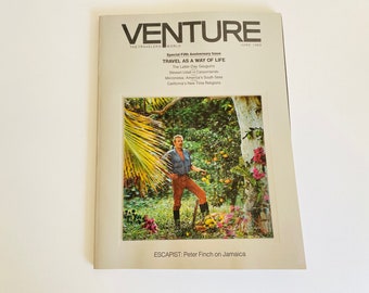 VENTURE Travel Magazine June 1969 3D, Holographic, Lenticular Cover Jamaica, Fifth Anniversary Issue, South Seas