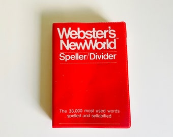 Webster's New World Speller/Divider, Copyright 1971
