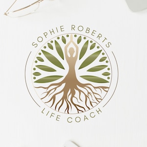 Premade Logo, Mandala Logo, Tree of Life Logo, Yoga, Wellness Life Coaching Logo, Psychology, Human Earth Logo, Spa Logo, Cosmetic Logo