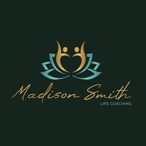 Logo Design, Wellness Logo, Care Logo, Logo Yoga, Life Coaching Logo, Lotus Flower Logo, Couple Couple Coaching, Psychology, Therapy Logo