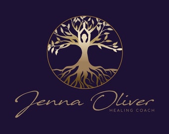 Tree of Life Logo, Yoga Logo. Wellness Logo, Life Coaching Logo, Psychology Logo, Premade Logo, Golden Tree Logo, Spa Logo, Cosmetic Logo