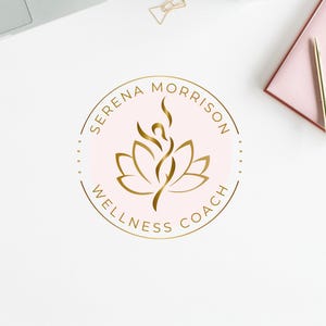Premade Logo Design, Wellness Center, Woman Healthy, Life Coaching Logo, Beauty Spa Logo, Psychology, Cosmetic Logo,  Lotus Flower Logo.