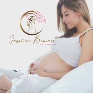 DIY Doula Logo Design, Nature Circle of Life, DIY Logo, Midwife Logo, Birth-doula Logo, Child Care Logo, Belly Pregnancy, High-Quality Logo