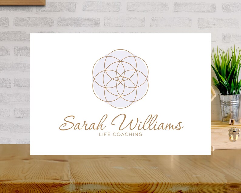 Mandala Flower of Life Logo Design Sacred Geometry Geometric Etsy