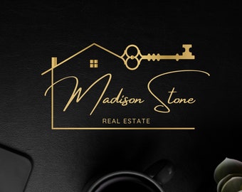 Real Estate Logo Design, Realtor Logo, Realtor Branding, House Logo, Key Logo, Real Estate Agent Logo, Broker Logo, Real Estate Branding Kit