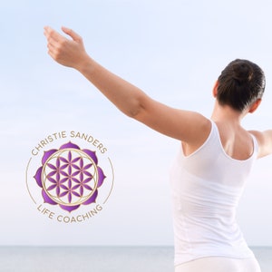 Flower Of Life Mandala Editable Logo, Wellness Logo, DIY Canva Template Logo, Spiritual Logo, Life Coaching Logo, Sacred Geometry Logo. image 8