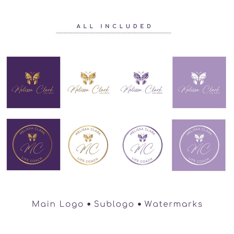 PREMADE Butterfly LOGO Design, Butterfly Life Coaching Logo, Wellness Logo, Counseling Logo, Spa Logo, Healing Logo, Psychology Logo Design. image 4