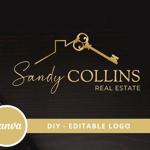 DIY Real Estate Logo Design Fully Editable Template, Signature Logo for Real Estate Agents, Branding and Marketing Material, Instant Access