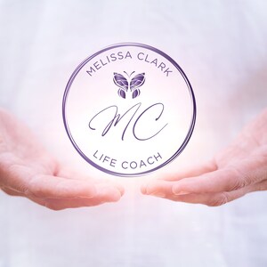 Diseño de logotipo editable de mariposa, plantilla de Canva, logotipo de coaching de vida de bienestar, logotipo de curación, logotipo de spa, logotipo de psicología de bricolaje, acceso instantáneo. imagen 9