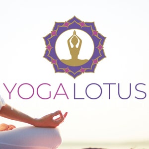 Yoga Lotus Flower Logo, Mandala Logo, Wellness Logo, Life Coaching Logo, Healing Logo, Premade Logo Design,  Flower Logo, Spa Logo