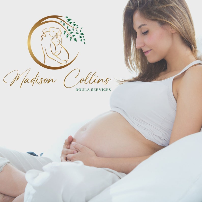DIY Doula Logo Design, Midwife Logo, Hebamme, Editable CanvaTemplate Logo, Natural Birth Logo, Baby Nursery Logo, Mother and Baby Care Logo. image 5