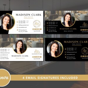 DIY Real Estate Branding Pack: Logo Designs, Business Card, Stamps, Email Signature, Social Banner... Editable Templates Instant Access Bild 9