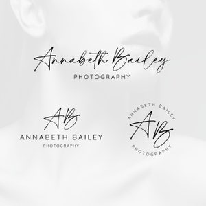 Fotografie logo, handtekening logo ontwerp, gepersonaliseerd logo ontwerp, script logo, premade logo, submark, watermerken, cirkellogo afbeelding 3