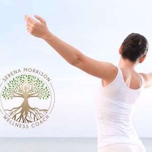 Tree of Life Logo, Yoga Logo. Premade Logo for Wellness Life Coaching, Psychology, Circle of Life Logo, Human Roots, Spa Logo, Cosmetic Logo image 9