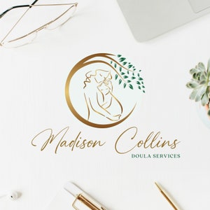 Premade Doula Logo Design, Midwife Logo, Hebamme, Pregnancy Logo, Natural Birth Logo, Baby Nursery Logo, Breastfeeding Logo, Baby Care Logo. image 7