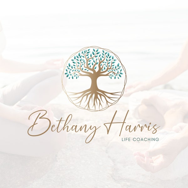 Tree of Life Logo Design, Logo Baum, Spiritual Logo, Yoga Logo, Tree Logo, Coach Logo, Wellness Logo, Psychology Logo, Healing Logo Coaching