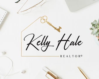 REALTOR Gold Signature Logo Design - Real Estate Logo, Submark Logo and Watermarks, Logo Stamps -  High-Quality Branding Real Estate Agents