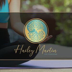 LOGO DESIGN, Yin Yang Nature Balance, Tree Logo, Yoga Logo, Spiritual Logo, Logo Baum, Coach Logo, Wellness Logo, Psychology Logo, Yoga Art