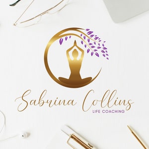 Premade Logo Design, Spiritual Logo, Yoga Logo, Wellness Life Coaching Logo, Nature, Meditation Logo, I will personalize this design for you