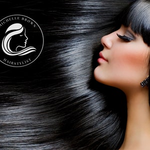 DIY Hair Logo Design, Beauty Salon Logo, Instant Download, Hair Stylist Logo Design, Spa, Blonde, Gold Logo, Signature Logo Instant Access image 6