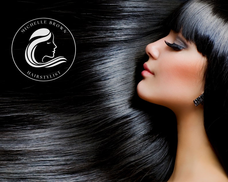 DIY Hair Logo Design, Beauty Salon Logo, Instant Download, Hair Stylist Logo Design, Spa, Blonde, Gold Logo, Signature Logo Instant Access image 6