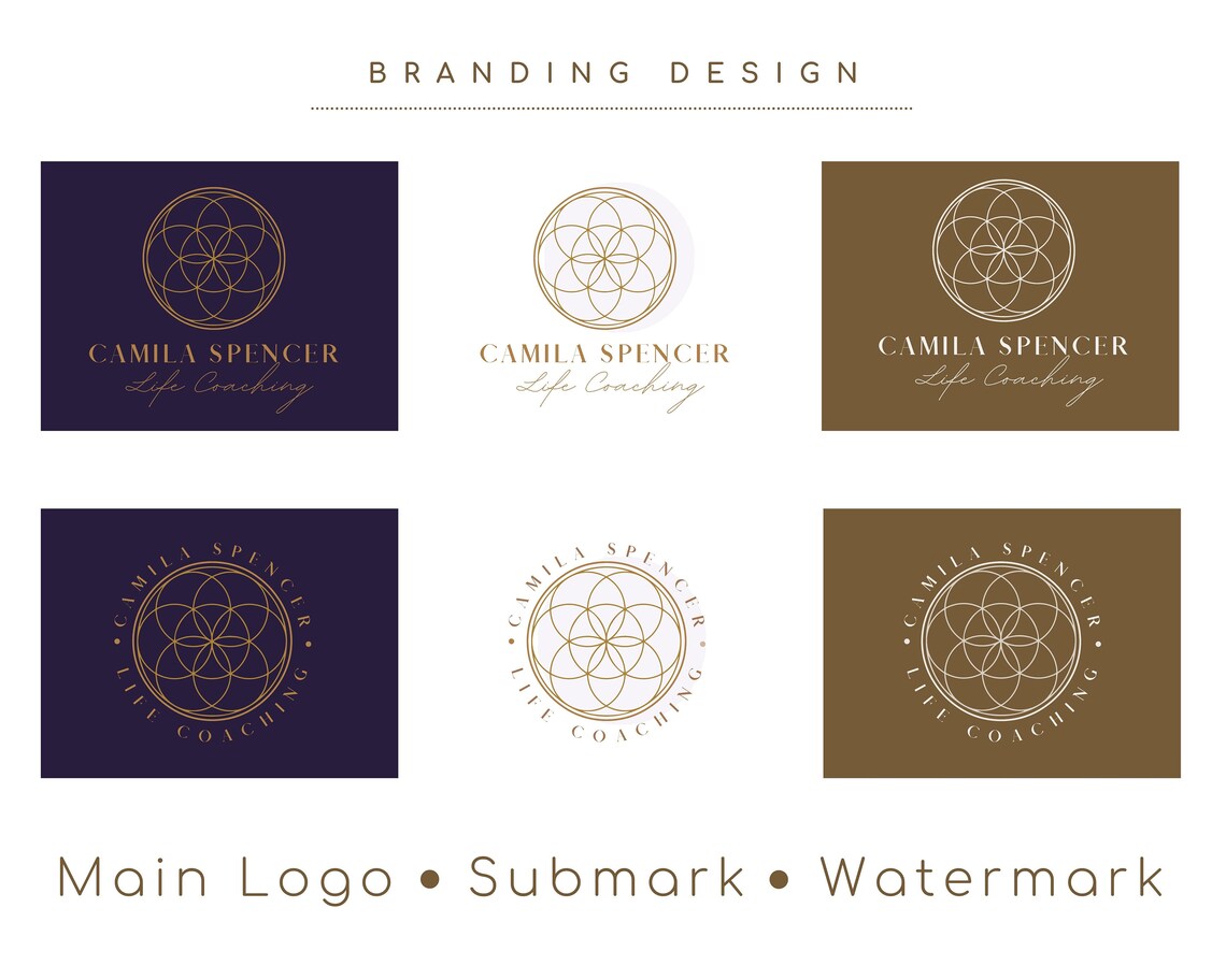 Flower of Life Logo Design Sacred Geometry Logo Geometric Etsy