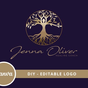 DIY Tree of Life Logo Design, Wellness & Yoga Logo Template, Life Coaching Logo, Psychology Logo, Spa Logo, Cosmetic Logo -  Instant Access