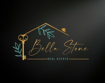 Real Estate House Logo Design, Key Logo, Estate Logo, Realtor Logo, Agent Logo, Custom Logo, Luxury House, Signature Logo, Agent Branding