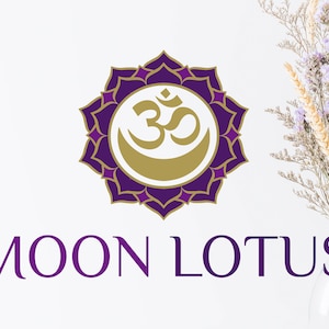 Mandala Logo, Lotus Flower Logo, Moon Logo, Wellness Logo, Coaching Logo, Yoga Logo, Premade Logo Design, Om Logo, Flower Logo, Spa Logo