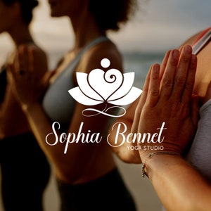 Yoga Heart Lotus Logo Design, Premade Life Coach Logo, Lotus Logo, Heart Logo, Infinity Yoga Logo, Psychology Logo, Spa Logo, Healing Logo. image 8