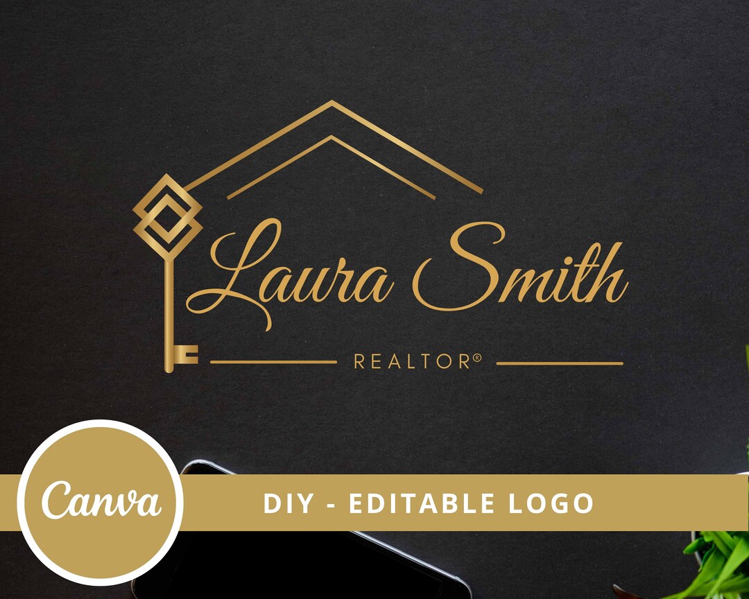 DIY Premade Logo Design, Luxury Real Estate Logo is an Editable Canva ...
