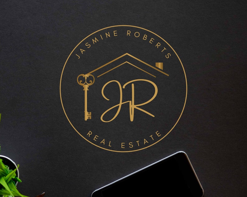 LOGO PREMADE BROKER, création de logo immobilier pour agents immobiliers, sous-marque et filigranes tout inclus, image de marque de haute qualité pour agents immobiliers image 3