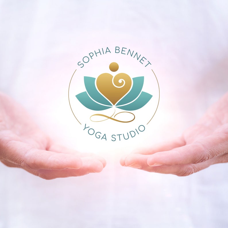 Infinity Lotus Editable Yoga Logo Design, Wellness Logo Canva Template, Life Coach Logo, Care Heart Logo, Healing Logo, Couple Therapy Logo image 7