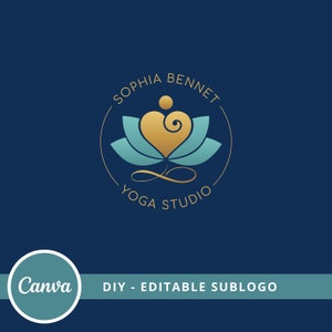 Infinity Lotus Editable Yoga Logo Design, Wellness Logo Canva Template, Life Coach Logo, Care Heart Logo, Healing Logo, Couple Therapy Logo image 5