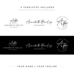 Photography logo, Signature Logo Design, Personalized Logo Design, Script Logo, Premade Logo, Submark, Watermarks, Circle Logo image 5