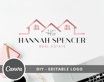Canva Template Realtor Logo, Editable Real Estate Design Template, Realtor Branding, Real Estate Branding, Logo Design, DIY Instant Download