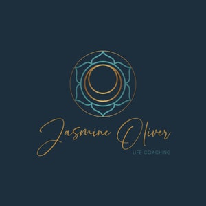 Premade Moon Lotus Logo, Lotus Flower Design, Moon Logo, Yoga Logo, Wellness Logo, Life Coaching Logo, Spa Lotus Logo, Cosmetic Logo Design.