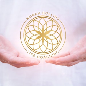 LOGO DESIGN, Canva Logo Template, DIY Logo, Sacred Geometry, Circle Mandala Logo, Flower of Life Logo, Wellness Life Coach - Instant Access