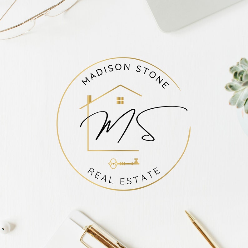 Real Estate Logo Design, Realtor Logo, Realtor Branding, House Logo, Key Logo, Real Estate Agent Logo, Broker Logo, Real Estate Branding Kit image 5