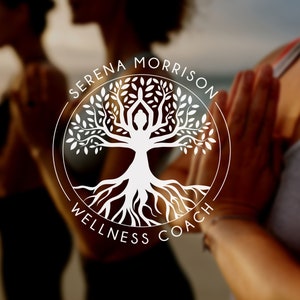 Baum des Lebens Logo, Yoga Logo. Vorgefertigtes Logo für Wellness Life Coaching, Psychologisches, Circle of Life Logo, Human Roots, Spa Logo, Kosmetik Logo Bild 6