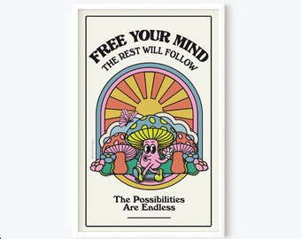 Free Your Mind- 11x17 Print / Wall Art / Poster / Home Decor / Illustration/ Prints for Framing/ Decor