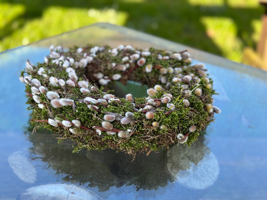 Weidenkätzchen Moos Kranz Oster Kranz Türkranz - Etsy.de