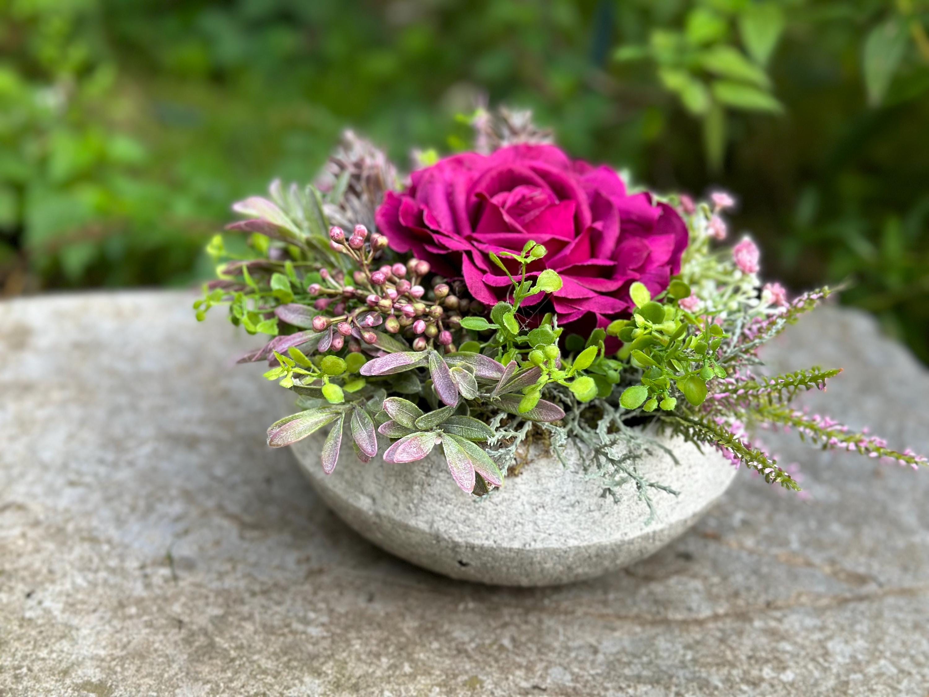 Grabschmuck „liebevolle Erinnerung „ Kunstblumen Grabgesteck Sommer Herbst