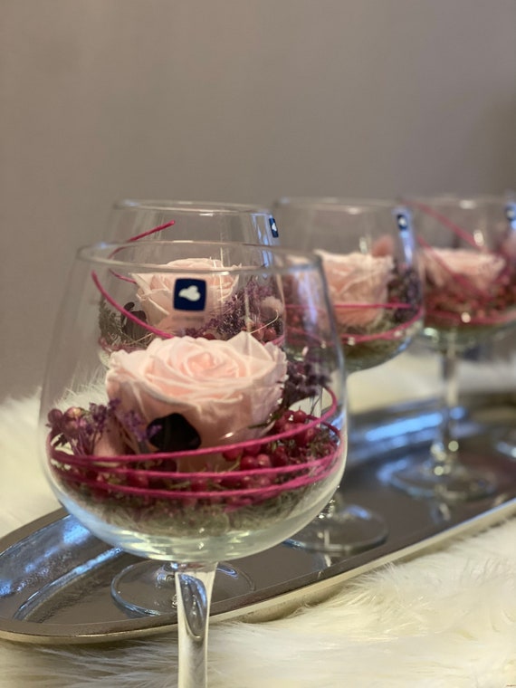 Verres à Vin Peints à La Main - 560 Ml - Verre à Vin En Forme