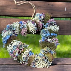 Vorbestellung Hortensien Herz  Türschmuck frische Blüten